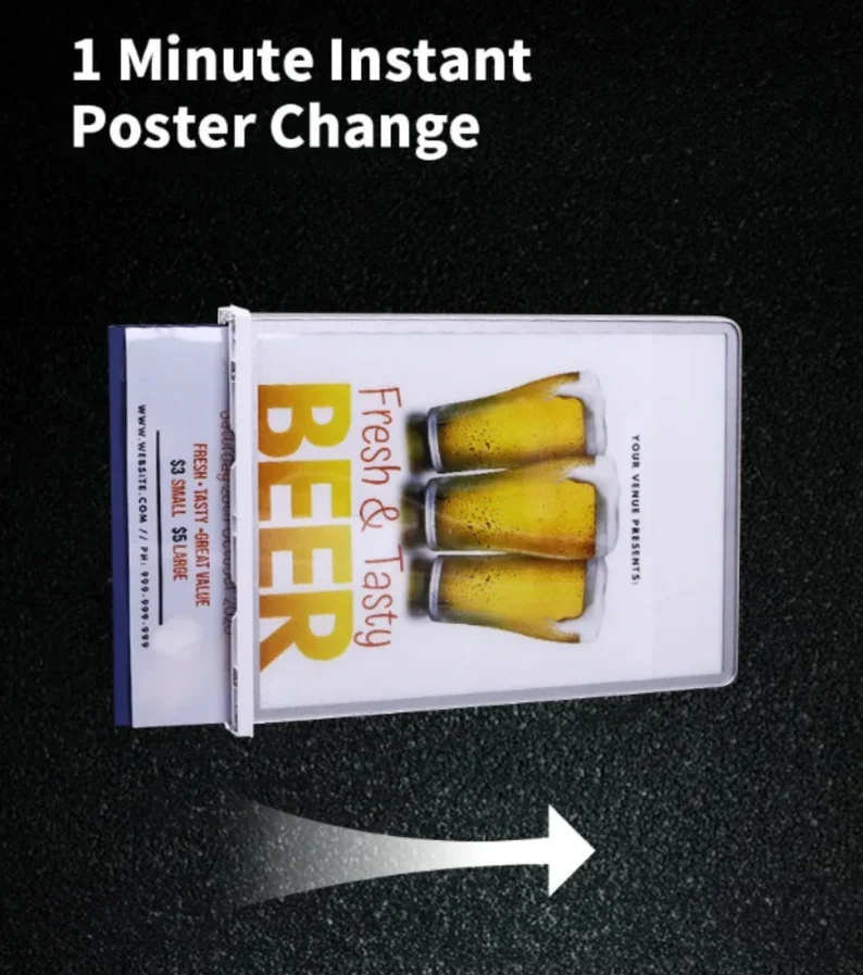 Factory Made Desktop Rechargeable Double Sided Display Sign Advertising Light Boxes