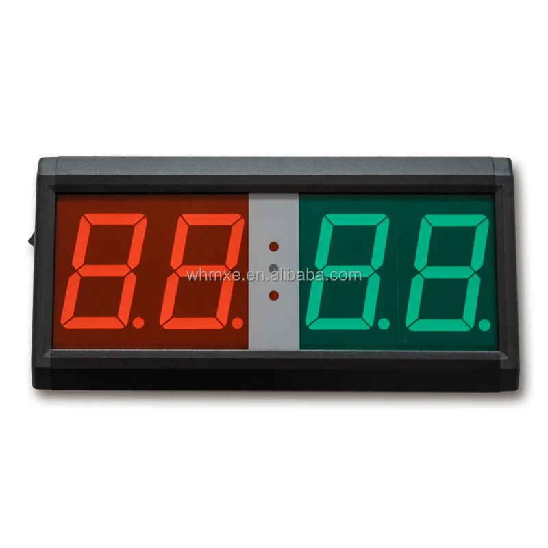 Indoor Scoring Game Durable Aluminum Alloy Housing Push Button Adjust LED Digital Scoreboard