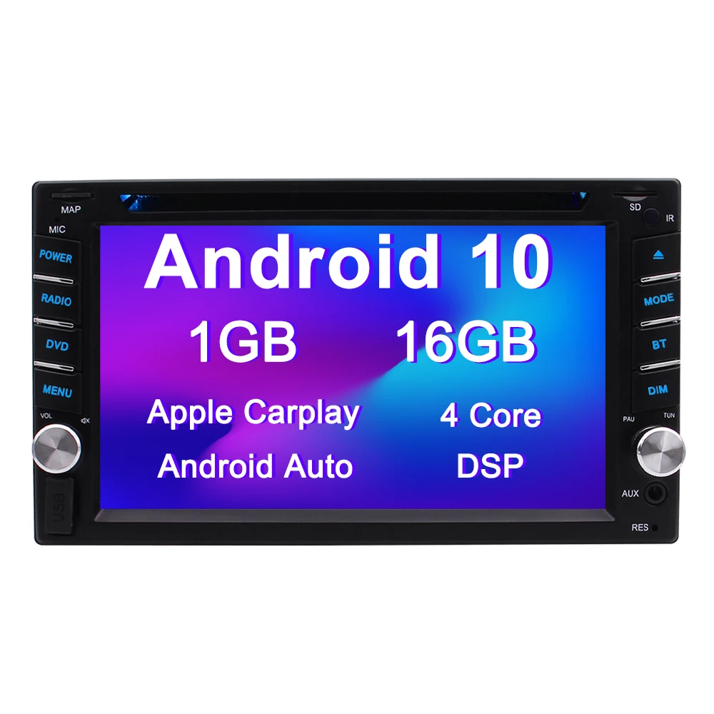 Drop shipping Android 10.0 Car Stereo DVD Player Double Din 6.2' Touch Screen autoradio with carplay android auto