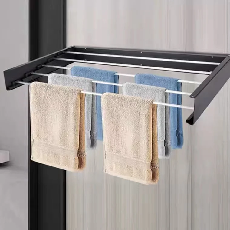 SOYOUNG NEW hotselling folding compact wall mounted steel dry clothes dryers laundry drying rack for home use