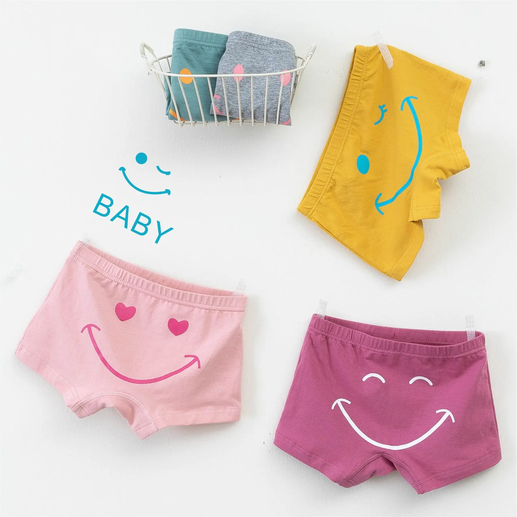 Little Girls Panties Baby Children Clothing Kids Girl Briefs Underwear Lovely smile Panties Cute Kids Girls Panties