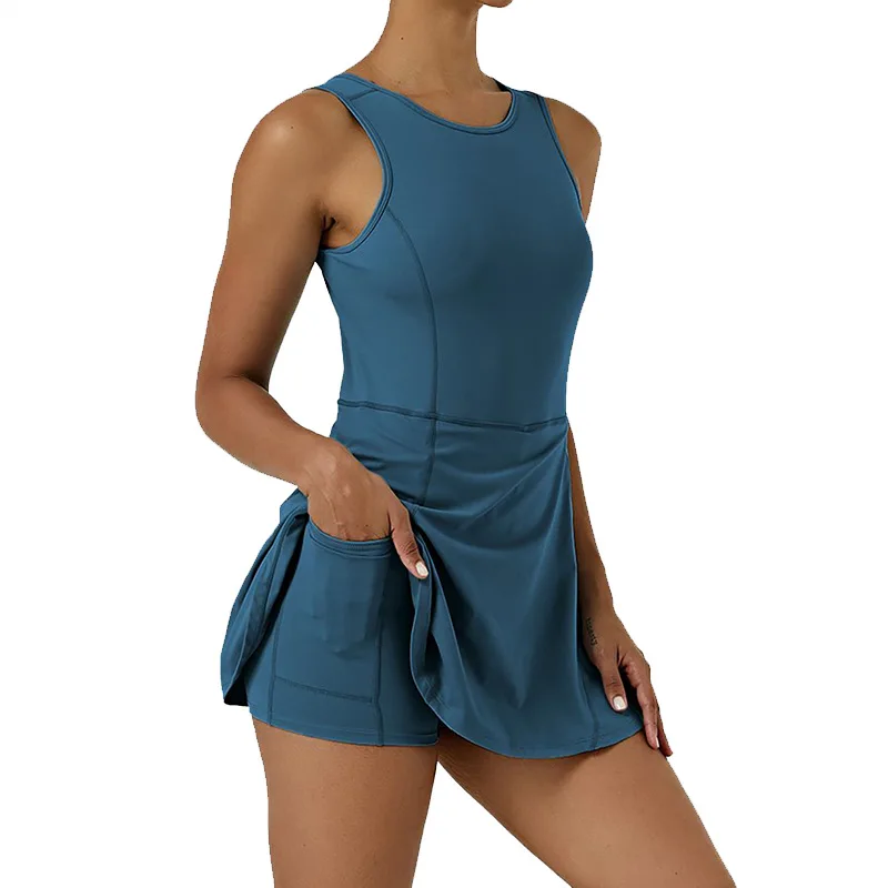 Fashion Women Sexy Fitted Soft Pleated Sportswear Wholesale homecoming Custom Tennis Dress With Shorts
