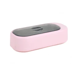 390ml 12V 48000Hz Portable Plastic Mini Ultrasonic Cleaner 304 Stainless Steel Small Ultrasonic Cleaning Machine Jewelry Glasses