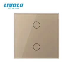 Livolo UK Standard Wifi Wall Light Touch Switch,2gang Smart Sensor 1way Wireless Control,Backlight Display