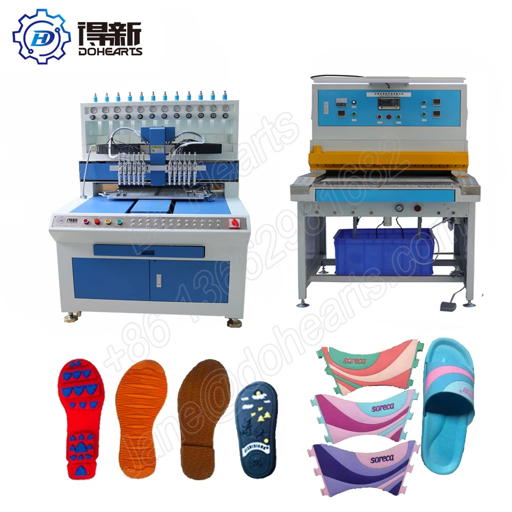 12 colors sandal slipper upper intelligent ecco shoes machine making production line oven
