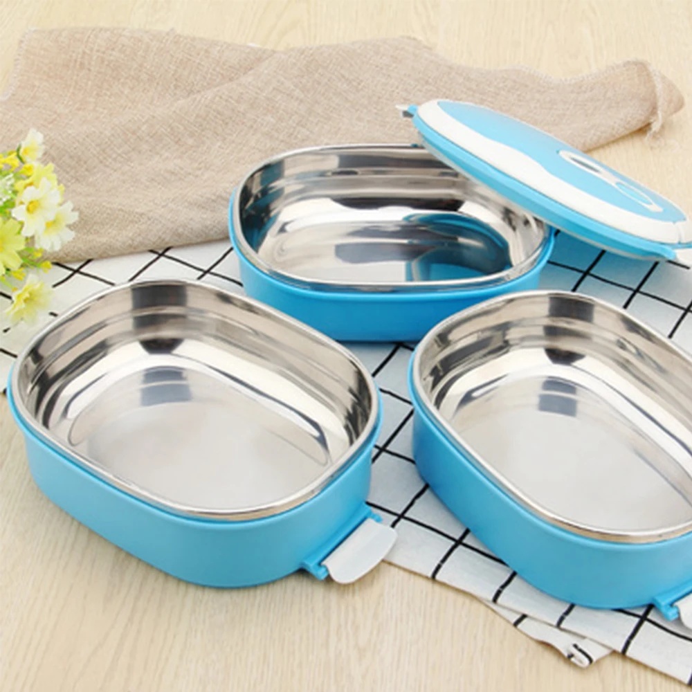
Microwave Lunchboxes With 3 Compartment Bento Lunch Box Leak-Proof Bento Tiffin Box Portable Students Food Storage Container 