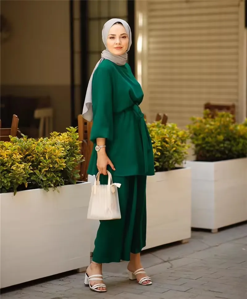Набор для мусульманских женщин молитвенный набор Jilbab Khimar Niqab двухслойный хиджаб мусульманское платье