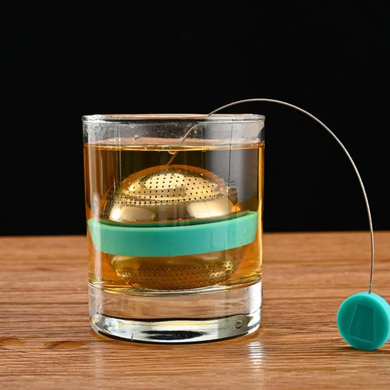 Ball Shape 304 Stainless Steel & Silicone Tea Ball Infuser for Loose Tea
