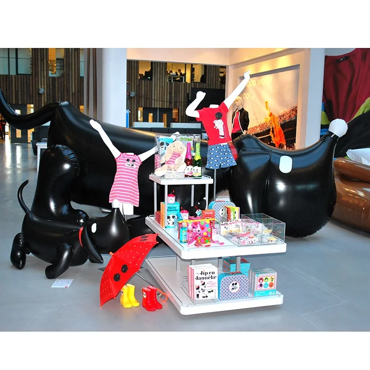 Custom Animal Black Inflatable Takkie Dog Ride-on Toy
