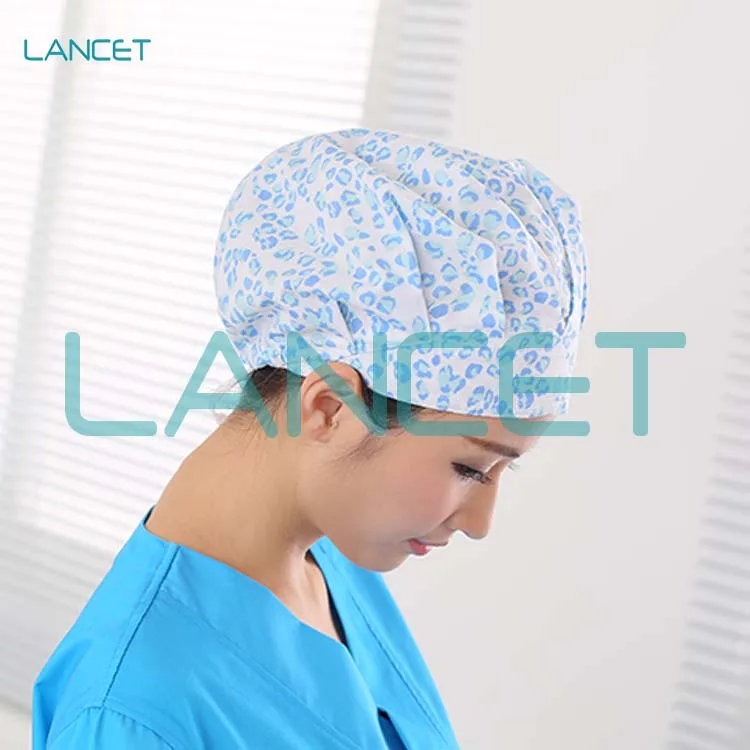 surgical nurse hair cap custom print nurse surgical doctor scrub cap