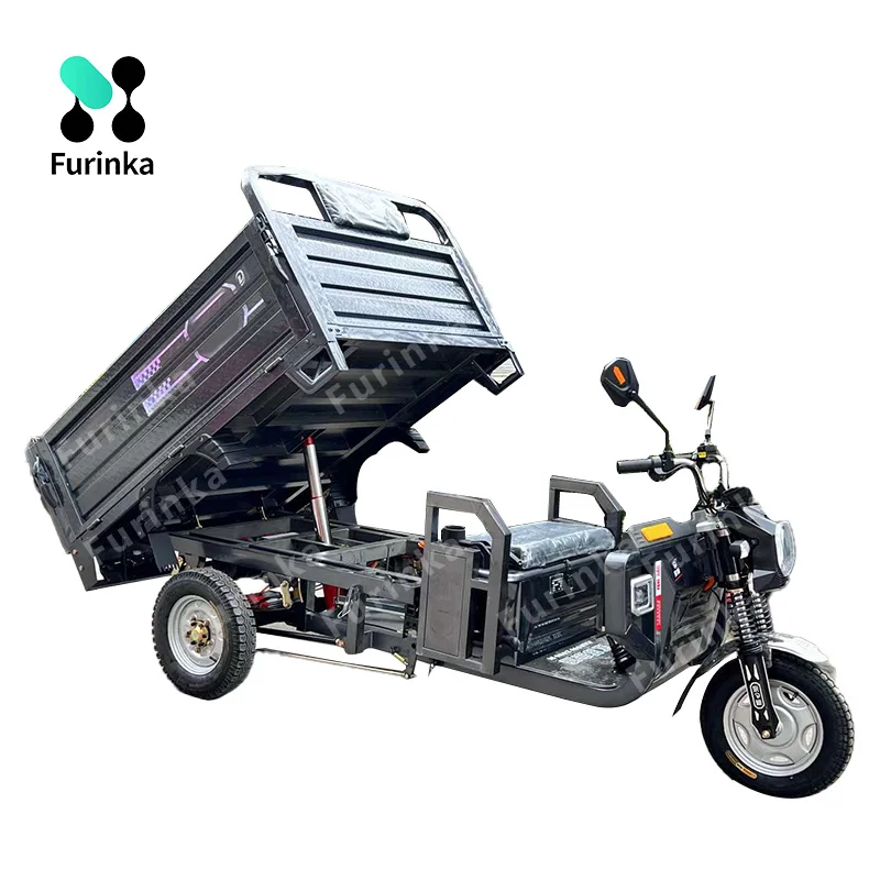China electric cargo tricycle 600 kg open body type agricultural vehicle electric tricycle for passenger seat and cargo