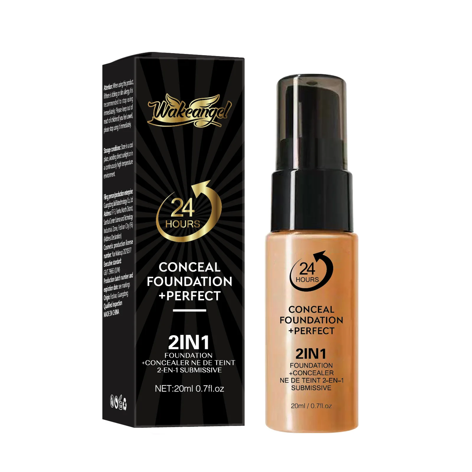 Charm Beauty 6 Color Powder Foundation Lasting Makeup Waterproof Sweat Resistant Concealer Liquid Foundation