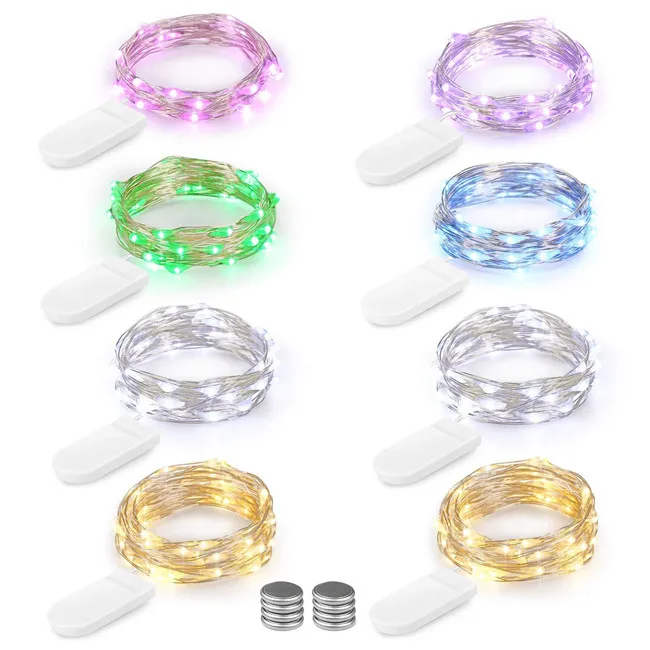 
Гирляндой на батарейках 50 LED мини Водонепроницаемый строки серебряной проволоки с принтом «Светлячок» Звездные огоньки 