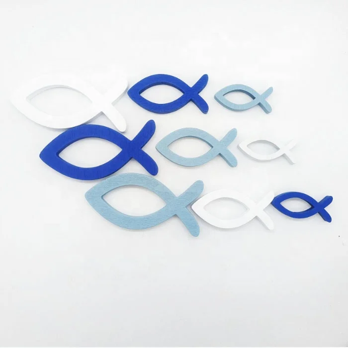 Marine Wooden Crafts Ornaments Creative Marine Style Wall Sign Home Decorations Colorful Carving