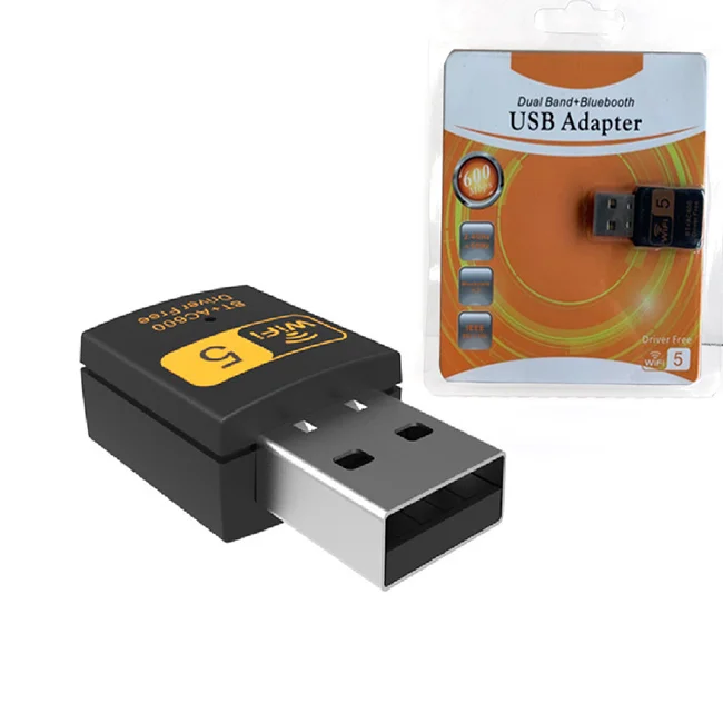 2 в 1 USB WiFi + BT 4,2 адаптер 600 Мбит/с двухдиапазонный 5 ГГц 600 м мини USB WiFi беспроводная сетевая карта ключ LAN внешний приемник
