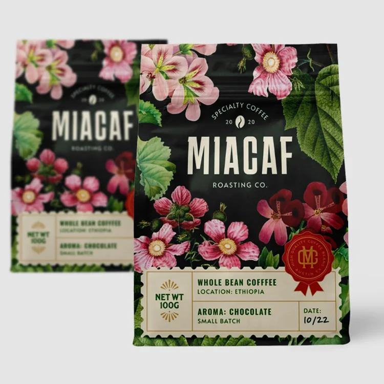 Custom Logo Design 1kg 2kg 5kg 10kg Food Grade Square Bottom Flat Bottom Pouch Window Plastic Rice Food Packaging Plastic Bags