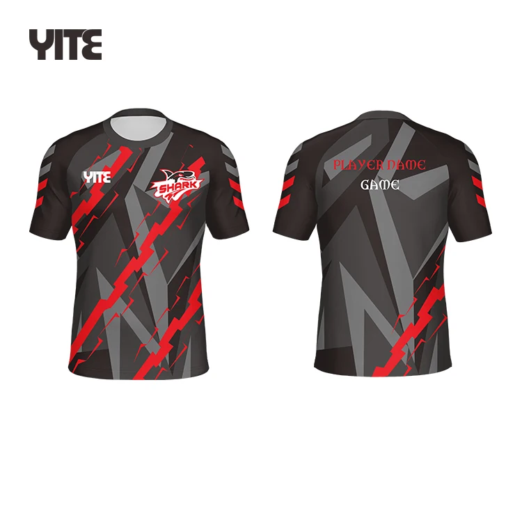 Top quality oem design custom sublimation esports shirts with logo team esport jersey