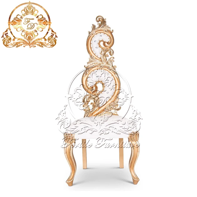 High Back Luxury Royal Cheap Throne King And Queen Chairs For Groom And Bride