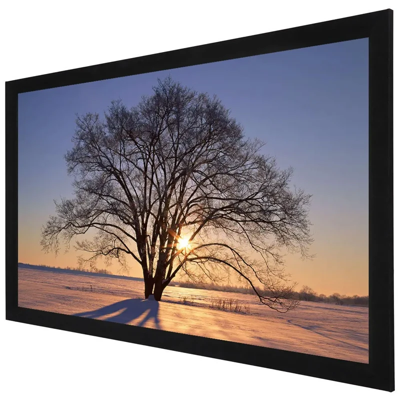 Ultra-narrow edge light-resistant projection screens for 4K cinema fixed frame projection screens