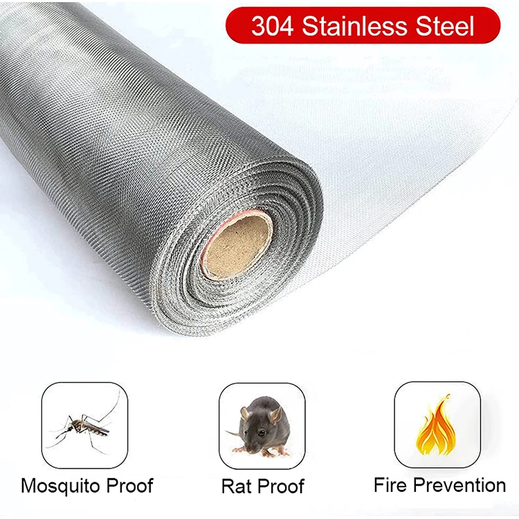 50 100 150 200 300 500 Micron Aisi304 Stainless Steel Woven Wire Mesh