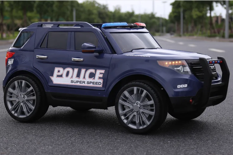 2023 New Cheap Price  Kids 12V Electric Police Ride-On SUV with RC, Lights/Sounds, AUX