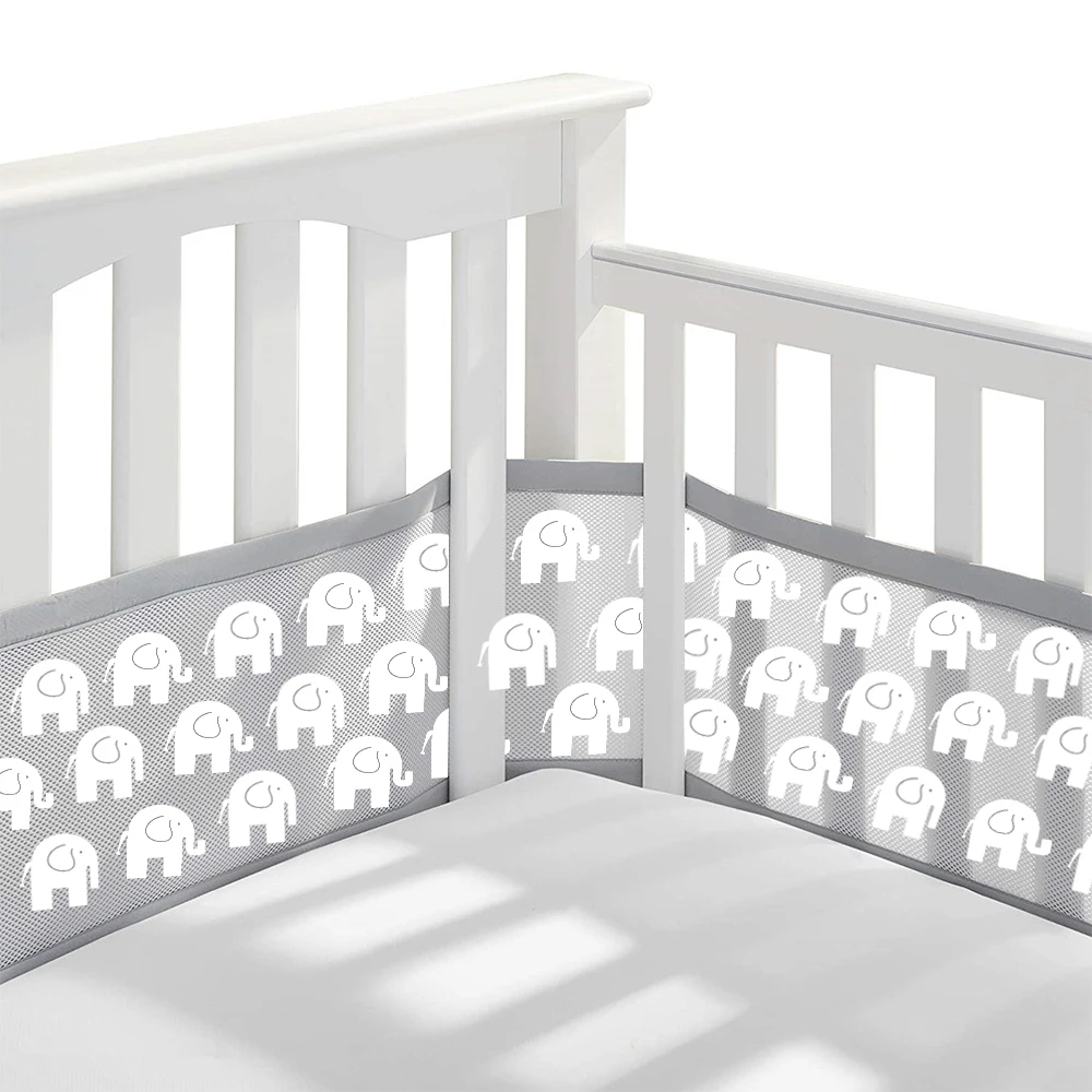 Летняя Детская Классическая дышащая сетчатая подкладка для кроватки бампер для детской кровати