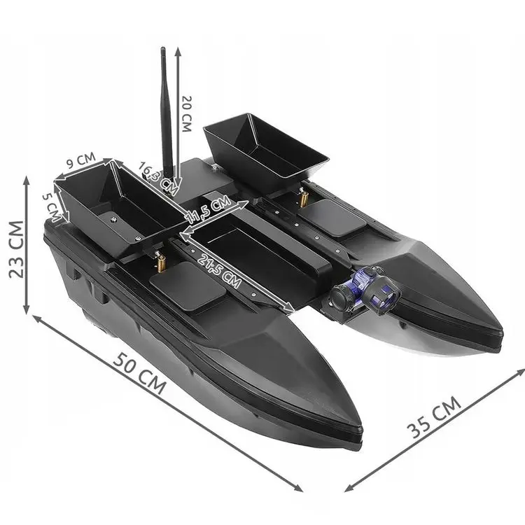 Factory Direct Sell Smart Automatically Navigation 400M High Driving Speed 3 Hopper Large Carp Fishing Bait Boat