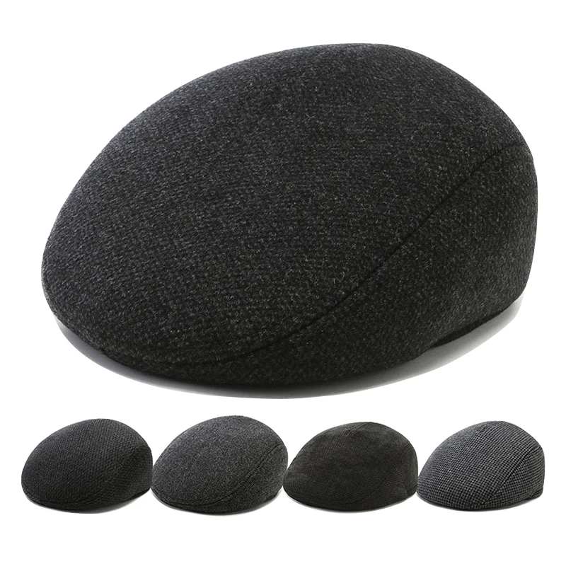 Cotton British style fashion man women newsboy stylish hat Driving Gatsby caps custom Fashion flat black gray wool ivy hats
