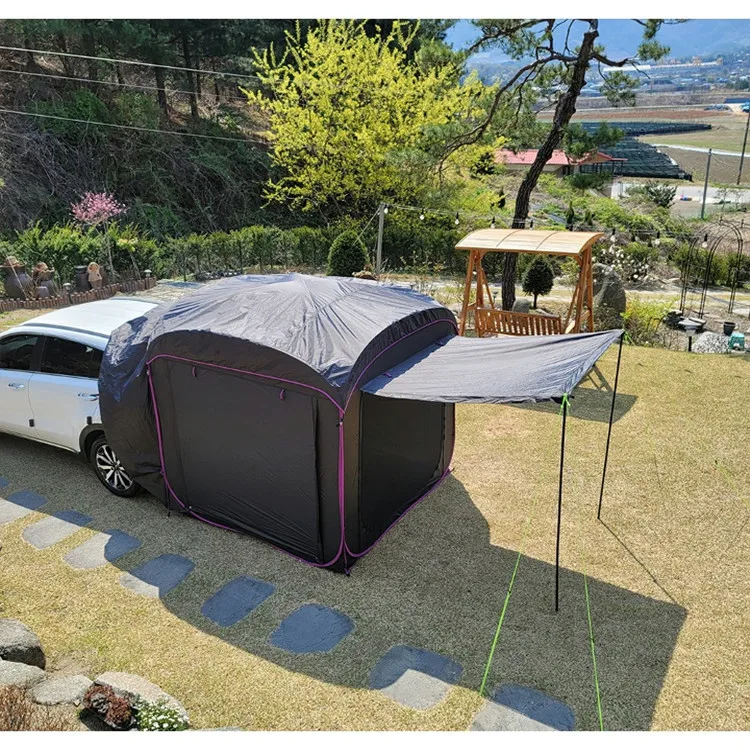 Outdoor gear portable foldable connectable tailgate canopy camping car rear tent suv van awning tent for camping