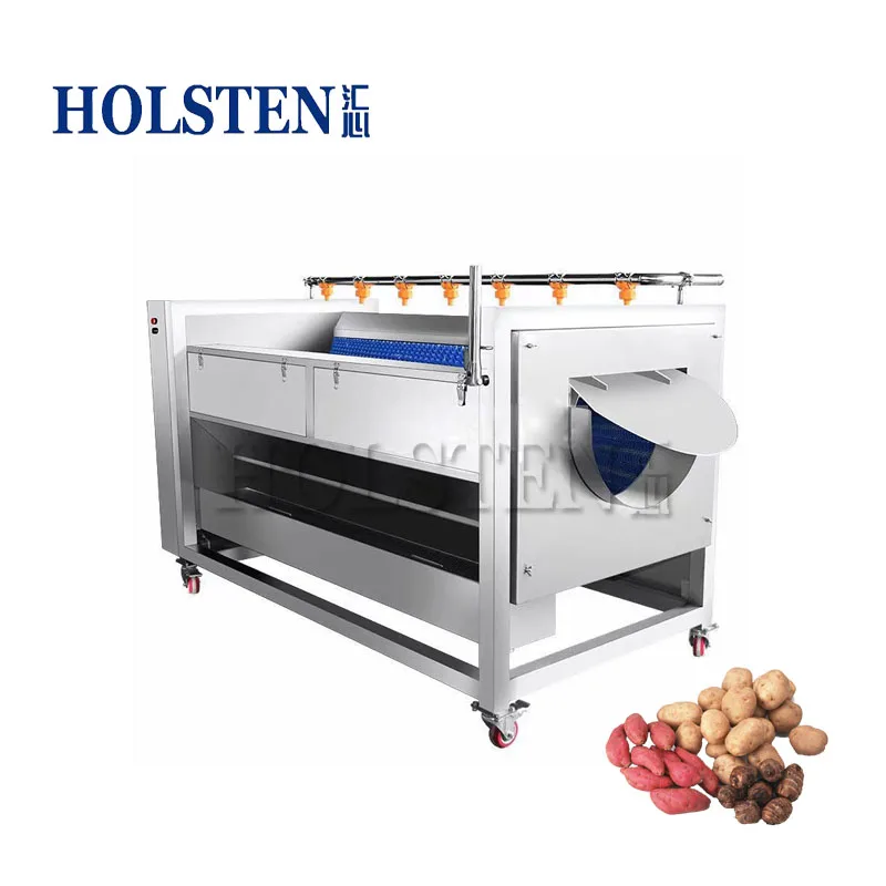 Automatic fruit and vegetable brush washing machine potato peeling machine price automatic manufacturer