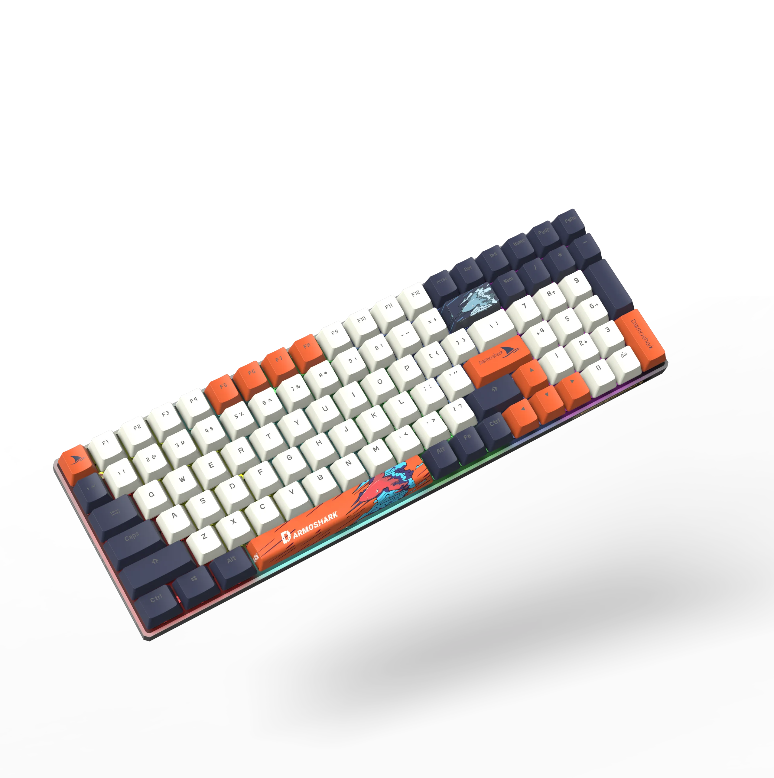Беспроводная механическая клавиатура Darmoshark K1 Pro 2,4G с 100 клавишами, подсветка RGB, проводная Двухрежимная клавиатура GATERON Shaft, игровая клавиатура