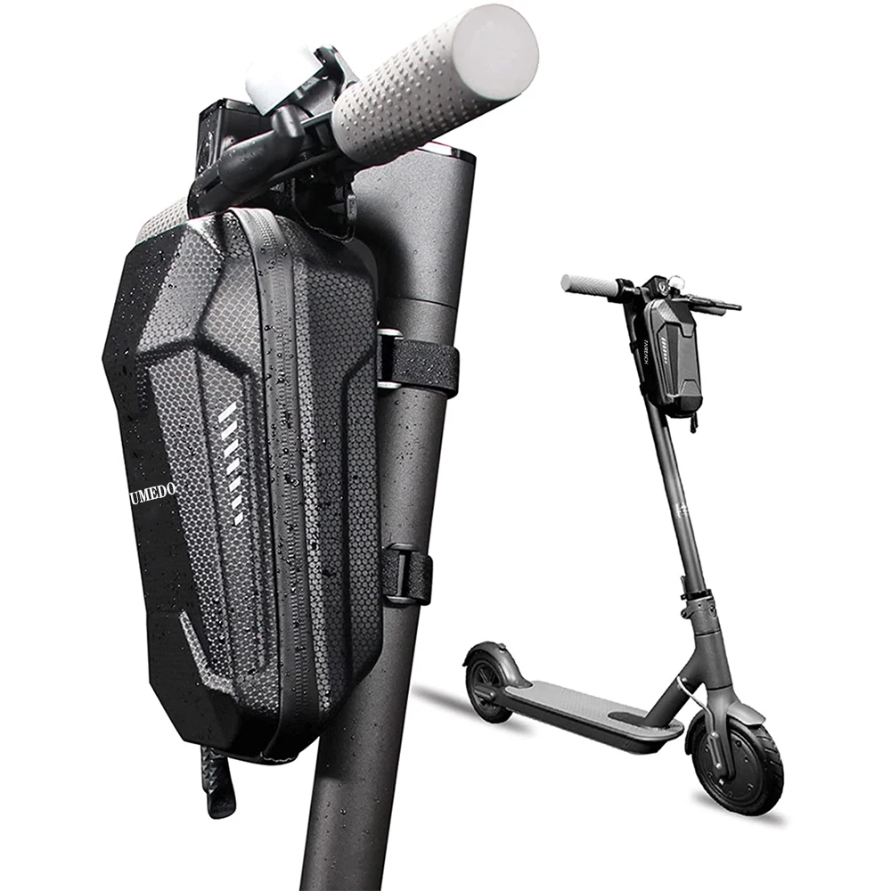 UMEDO outside Hard Shell EVA 2L/2.5L/3L Water Resistant Bike Saddle Bag scooter Handlebars  Bag  Reflective stripes