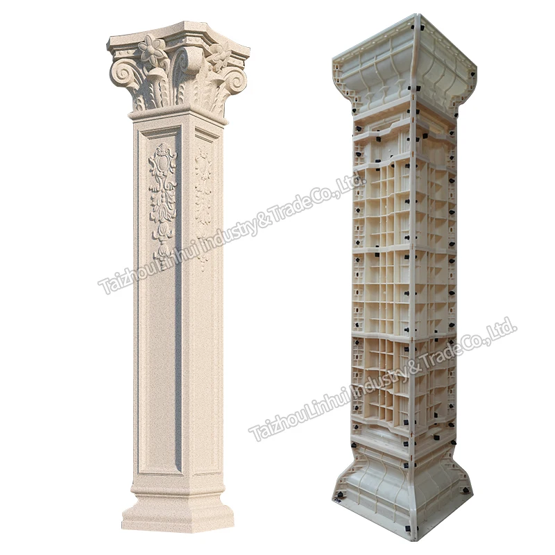 cheapest square column mould plastic concrete roman pillars molds for sale