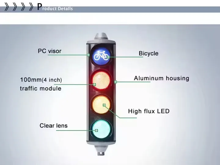 China Supplier Russia LED 300mm Traffic Signal Light Head 4 Sections Full Ball Left Right Turn Arrow Sign Kit