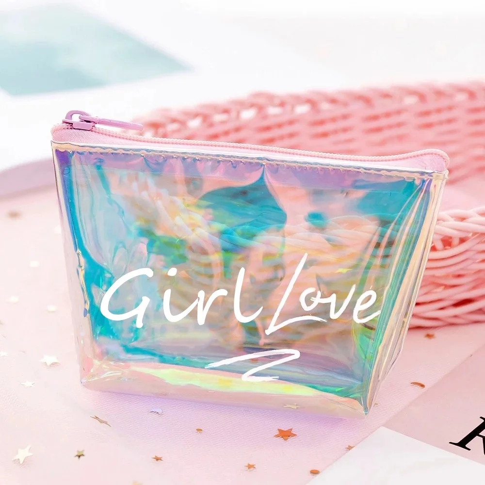 Новинка 2021, Модный водонепроницаемый прозрачный кошелек для девушек, лазерный Кошелек для монет из ПВХ для женщин