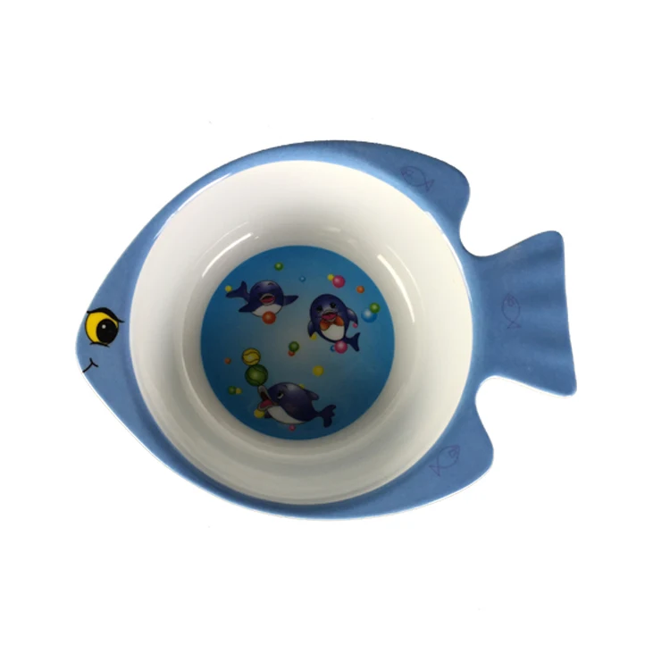 Ocean range melamine fish shaped child bowl