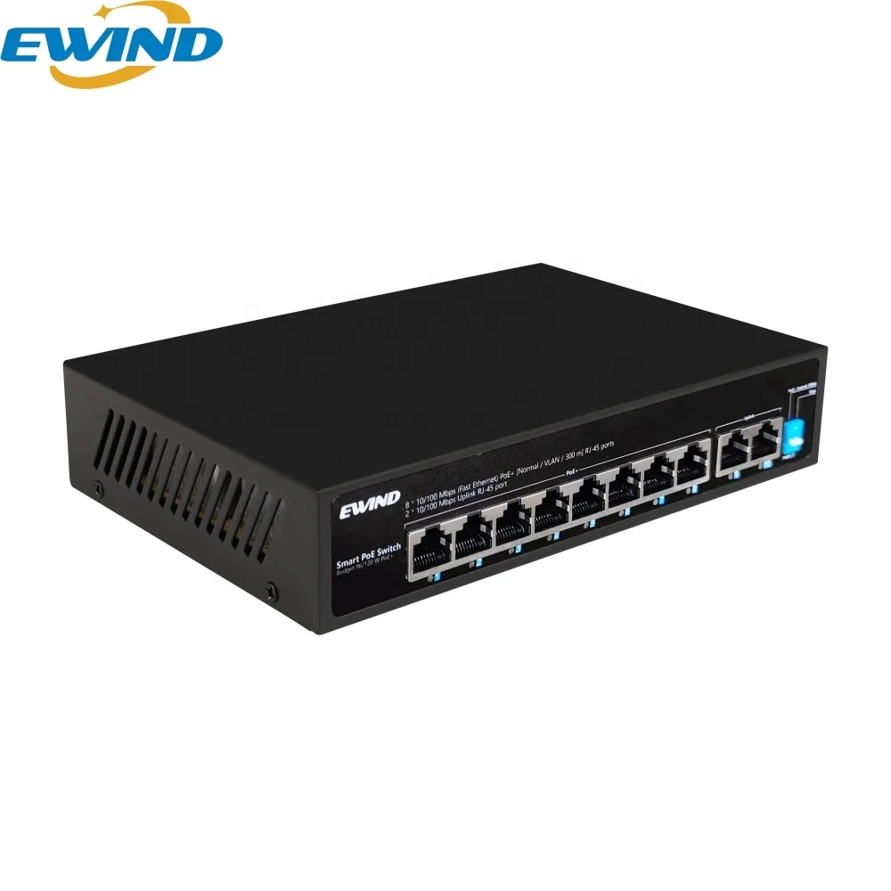 Factory OEM/ODM POE Switch 10 Port 10/100M Ethernet Fiber Switch POE