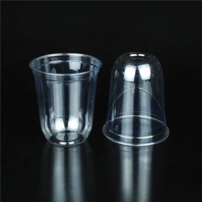 
500 мл U-образная Одноразовая чашка, пластиковая чайная чашка с пузырьками 