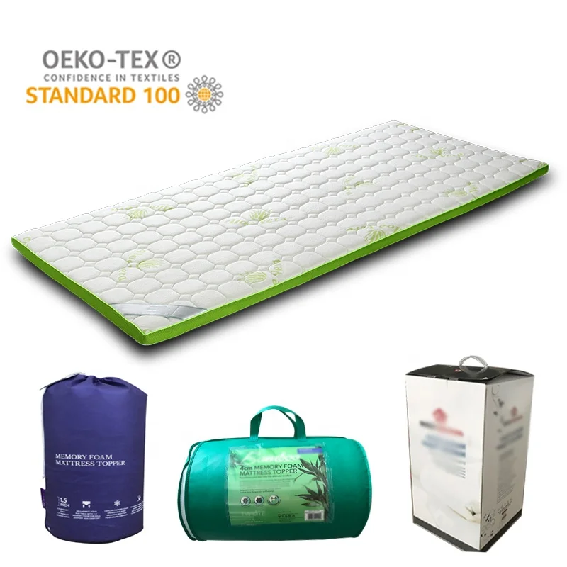 2-inch Gel Infused Vacuum Compress Roll Packing Memory Foam Mattress Toppers