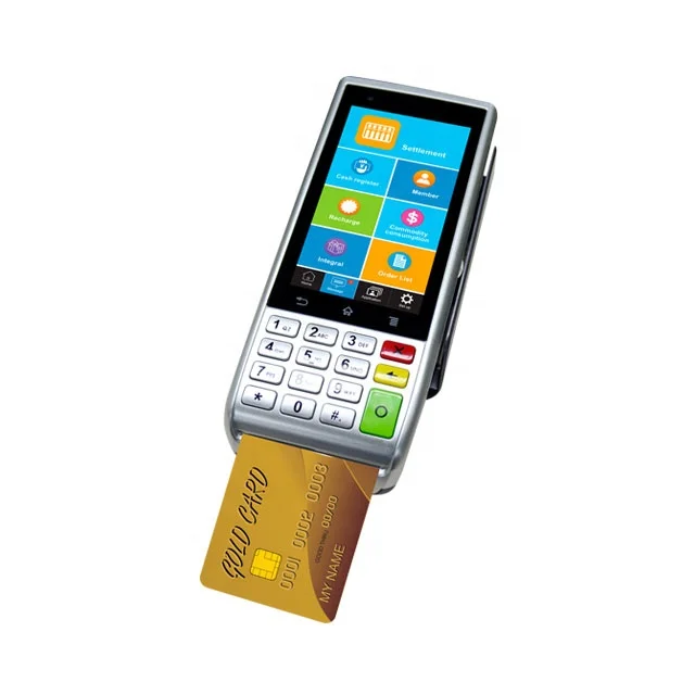 
Justtide pos system Android POS terminal with Receipt pos Printer Chip Card Reader and Barcode 