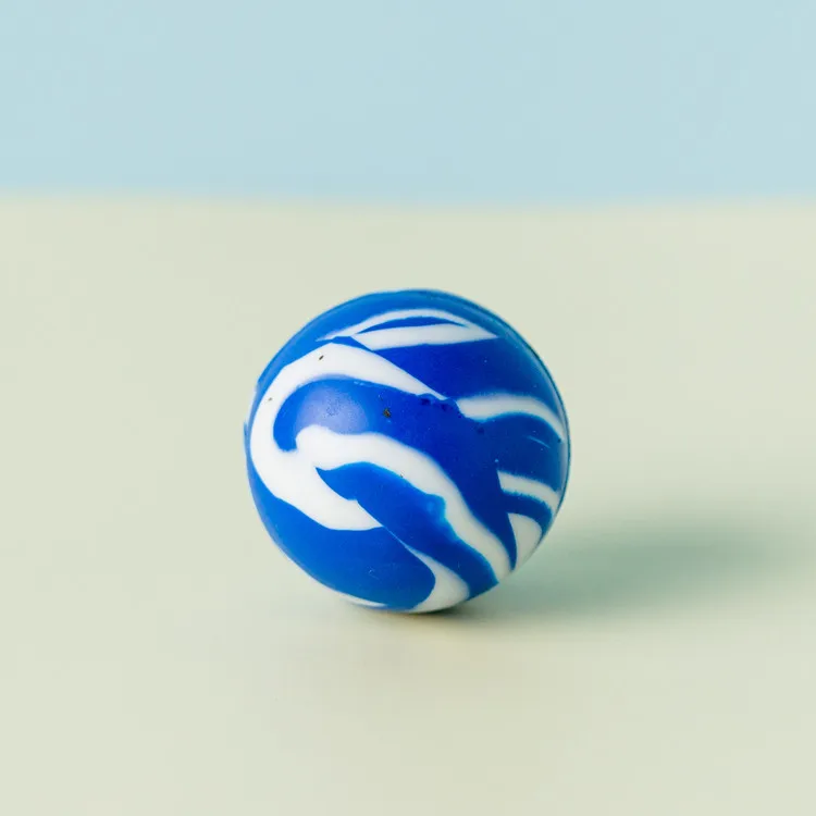 
Wholesale vending machine football shape blue children rubber bouncy ball for sale 