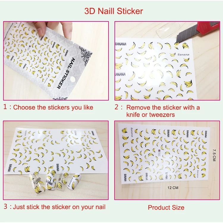 In stock cheap price line nail sticker decal art decoration sticker on nail supply