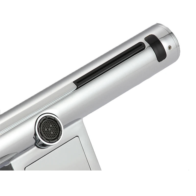 Commercial touchless bathroom tap with hand dryer