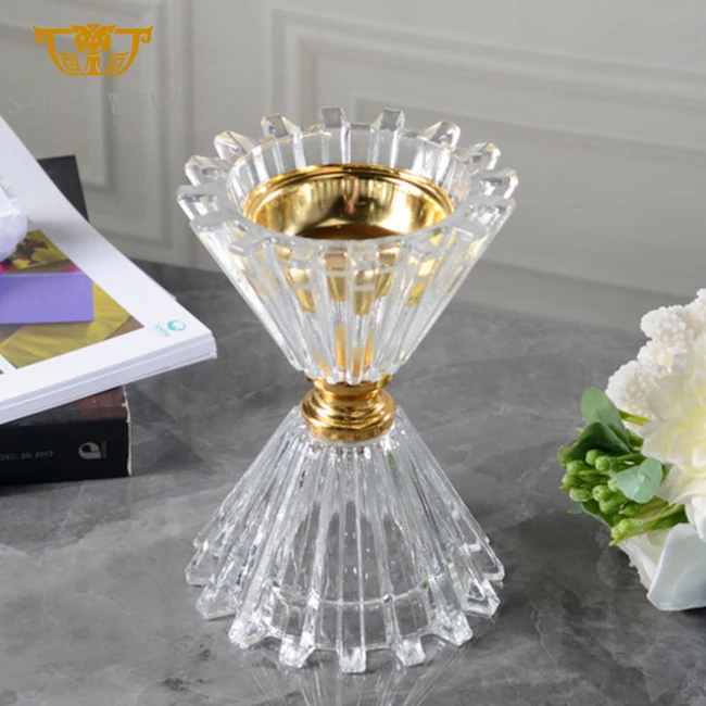 Fancy Handmade Home Decoration Crystal Middle East Glass Crystal Incense Burner