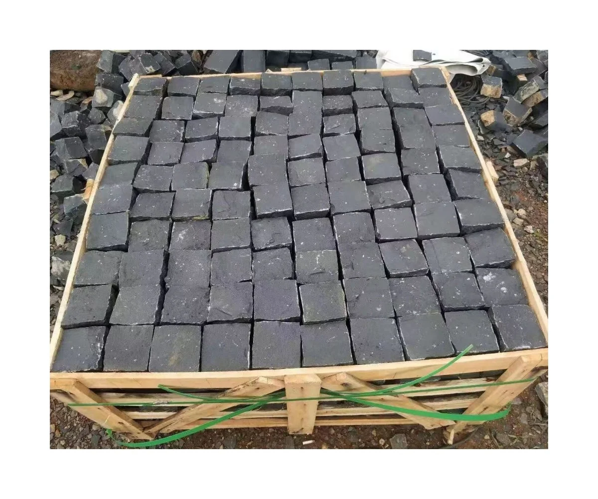 China Grey Granite Cheap Cubic Stone Cubes Road Driveway Pavers Brick Cobblestone Paving stone
