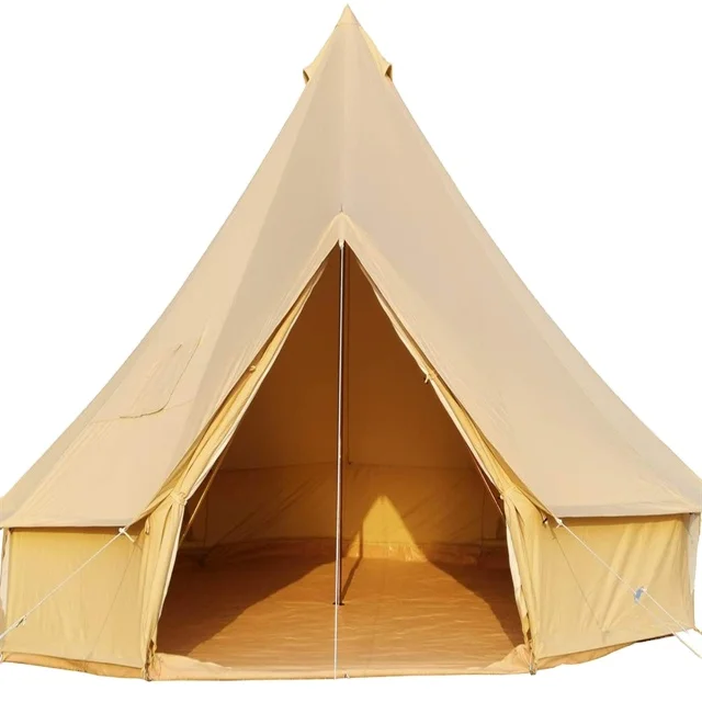 Hot Sale 3m 5m 6m 4m Bell Tents Large Waterproof luxury canvas