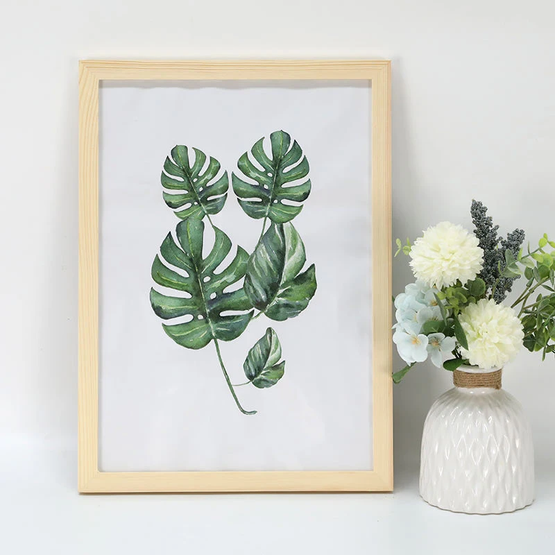 Frame A0 A1 A2 A3 A4 8x10 11x14 Photo Picture Frame for Wall Pine Wood Oak Solid 13 Colors Black White Pink Blue Brown Aibo Zk