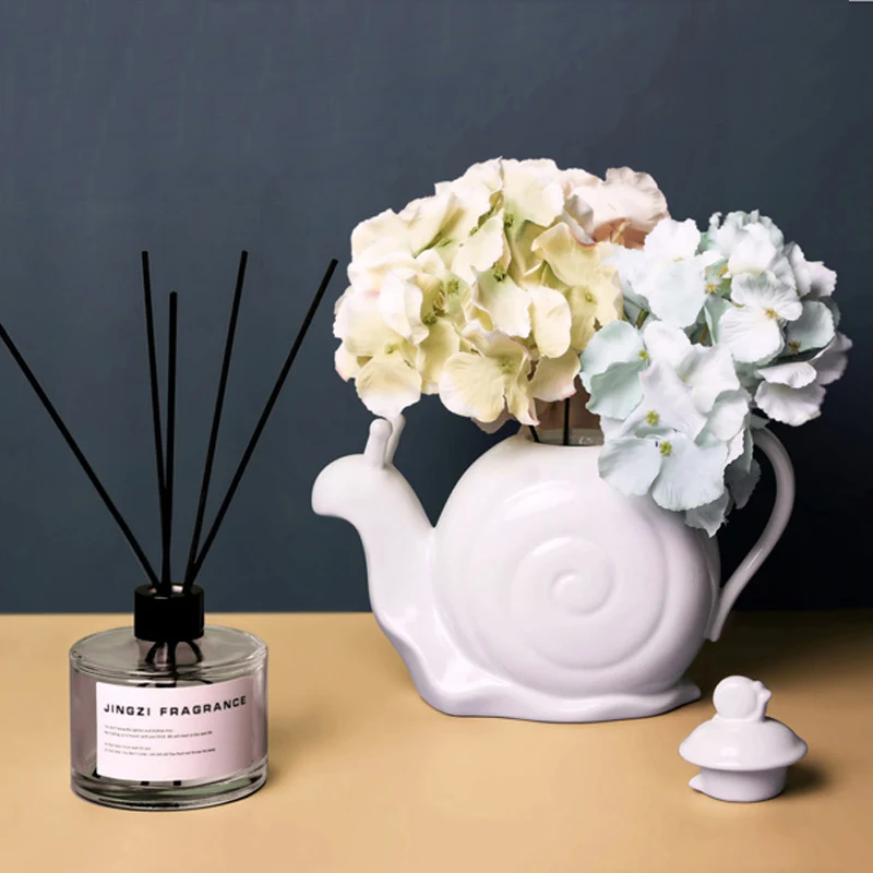 TP01 China Ceramic Vase Home Decoration Home Decor, White Ceramic Vase Flower Vase Ceramic Teapot