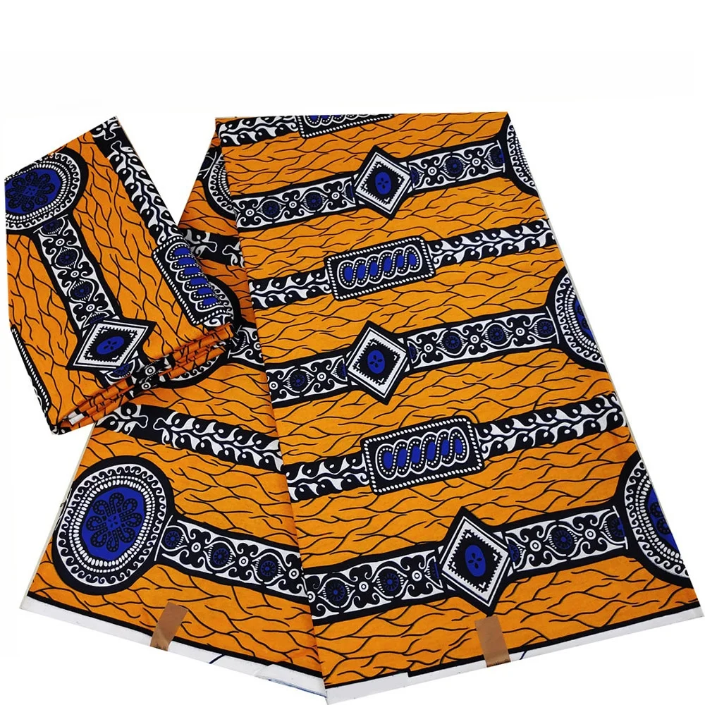 ACI Wholesale Cheap Indonesia Batik Fabric Best Quality Wax Printed Cloth Soft Real Cotton Wax 6 Yards/Piece For Women Dress