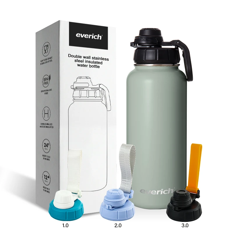 Custom Vacuum Insulated Thermal Flask, Drink Bottle Insulated Water Bottle Bulk Order Stainless Steel Drinking Bottles